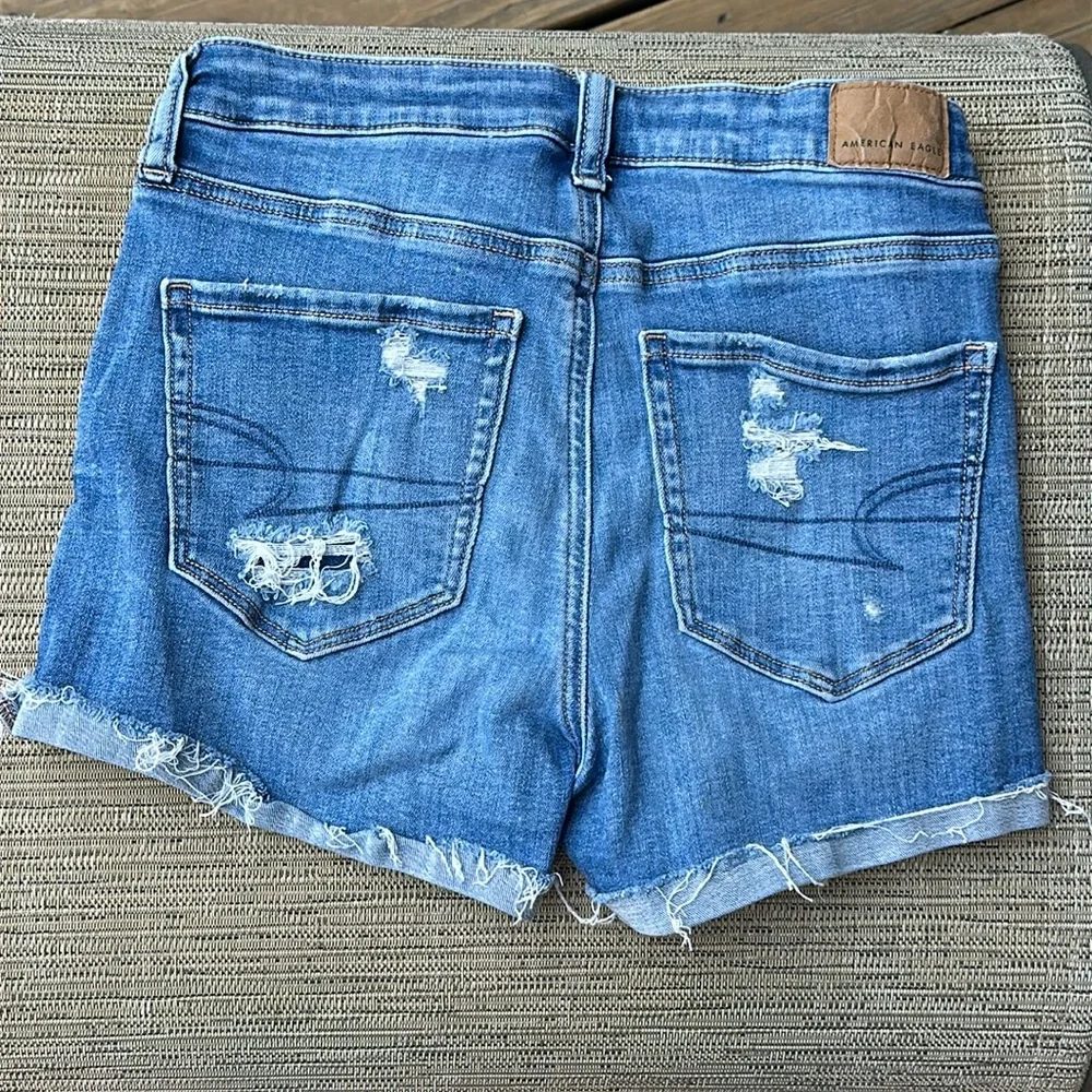 American Eagle Next Level Stretch Hi-Rise Denim Shorts